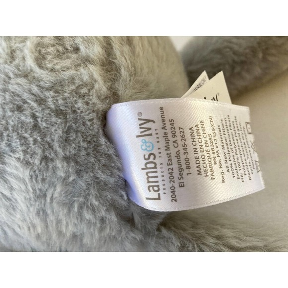 Lambs and Ivy Skylar Plush Stuffed Animal Giraffe Gray Pink Flowers - Picture 6 of 7